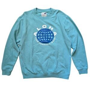 Gap x Salvage Public Honolulu Aloha Sweatshirt Mens S Womens M Blue Pullover